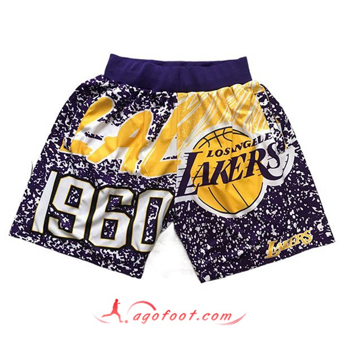 Shorts NBA Los Angeles Lakers Pourpre