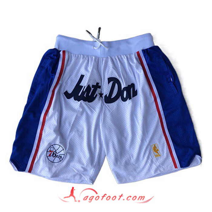 Shorts NBA Philadelphia 76ers Blanc
