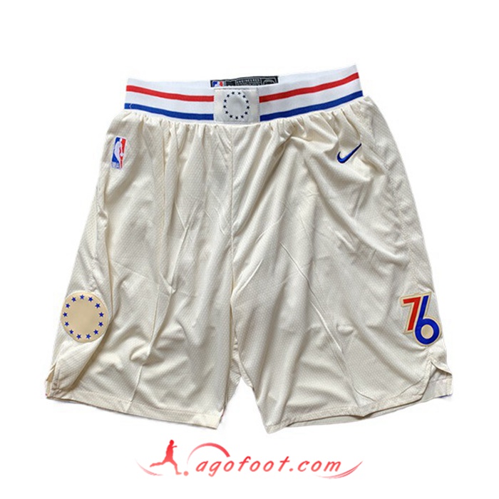 Shorts NBA Philadelphia 76ers Blanc