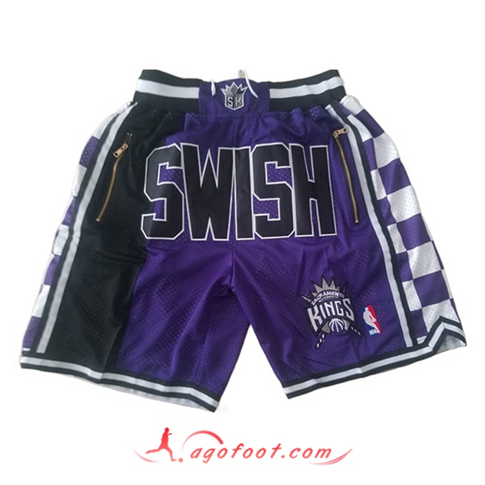 Shorts NBA Sacramento Kings Pourpre