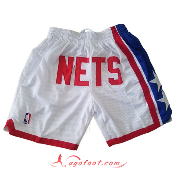 Shorts NBA Brooklyn Nets Blanc
