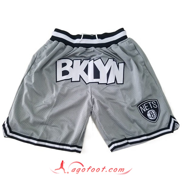 Shorts NBA Brooklyn Nets Gris