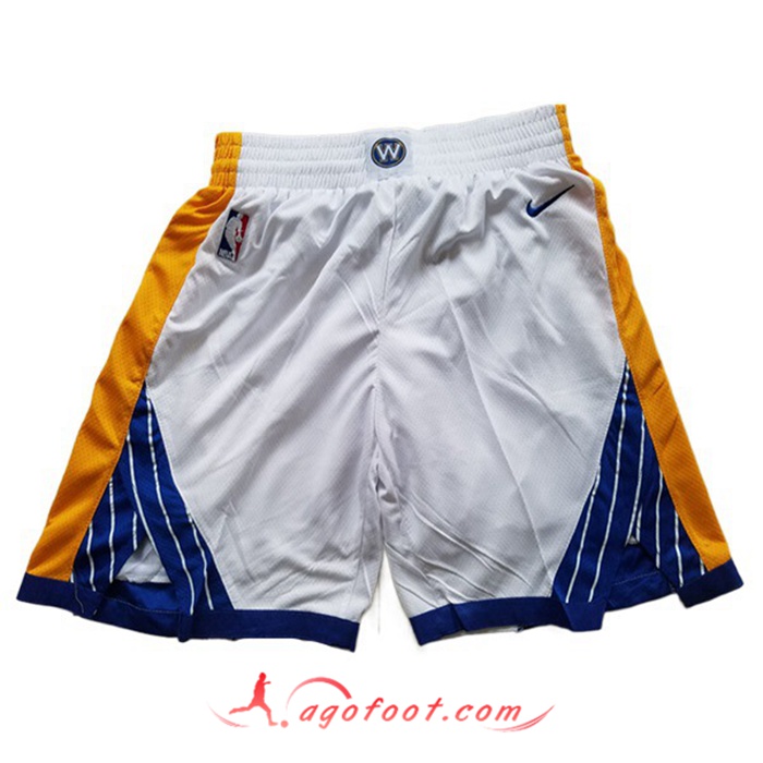 Shorts NBA Golden State Warriors Blanc