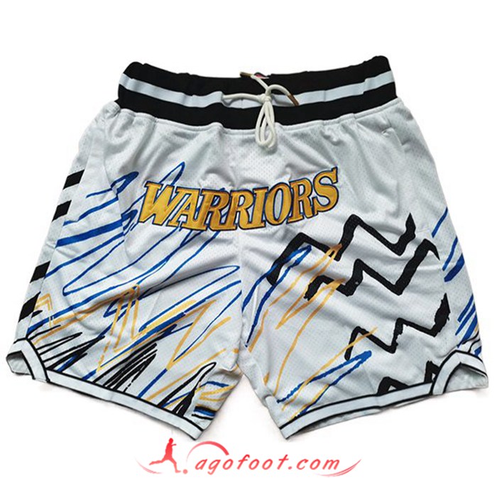 Shorts NBA Golden State Warriors Blanc