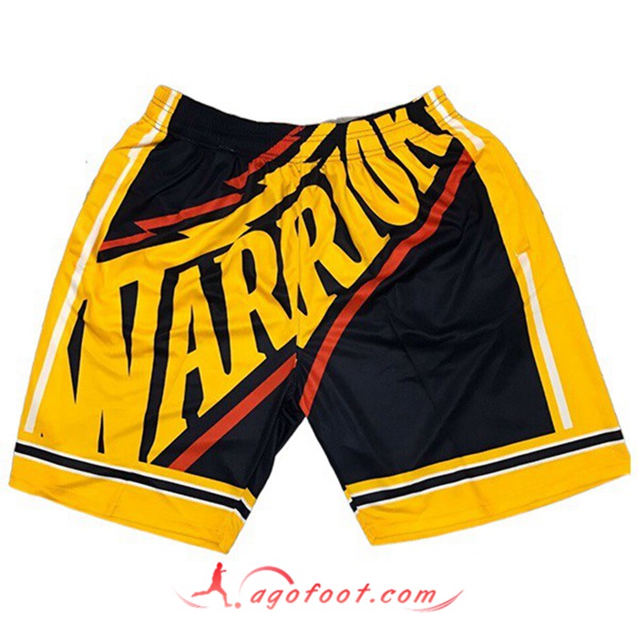 Shorts NBA Golden State Warriors Noir/Jaune