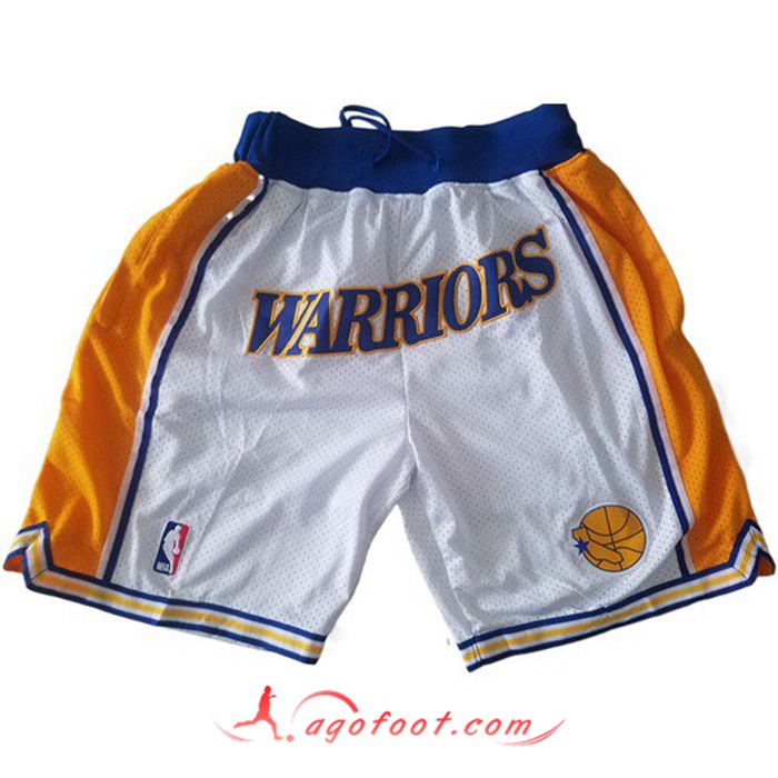 Shorts NBA Golden State Warriors Blanc
