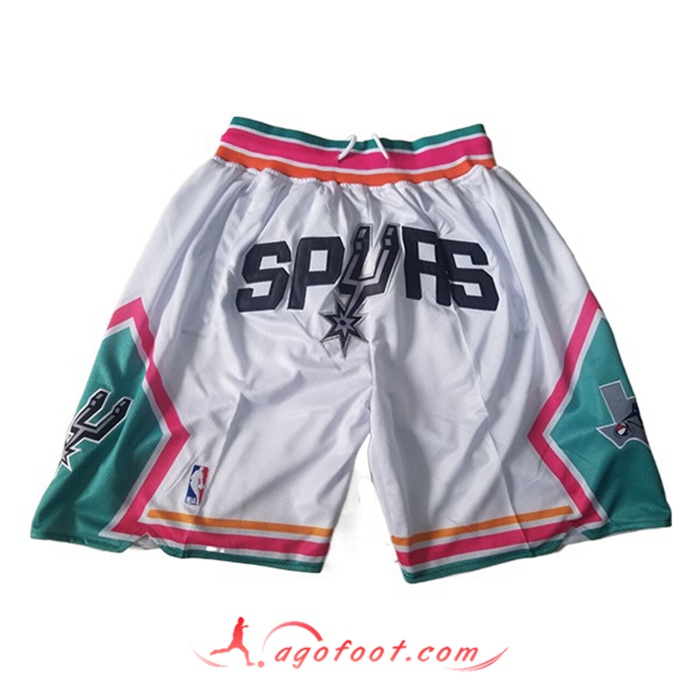 Shorts NBA San Antonio Spurs Blanc