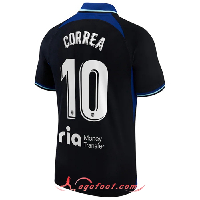 Maillot de Foot Atletico Madrid (CORREA #10) 2022/2023 Exterieur
