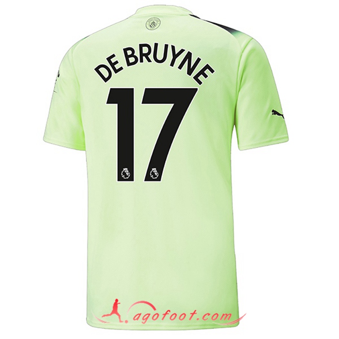 Maillot de Foot Manchester City (DE BRUYNE #17) 2022/2023 Third