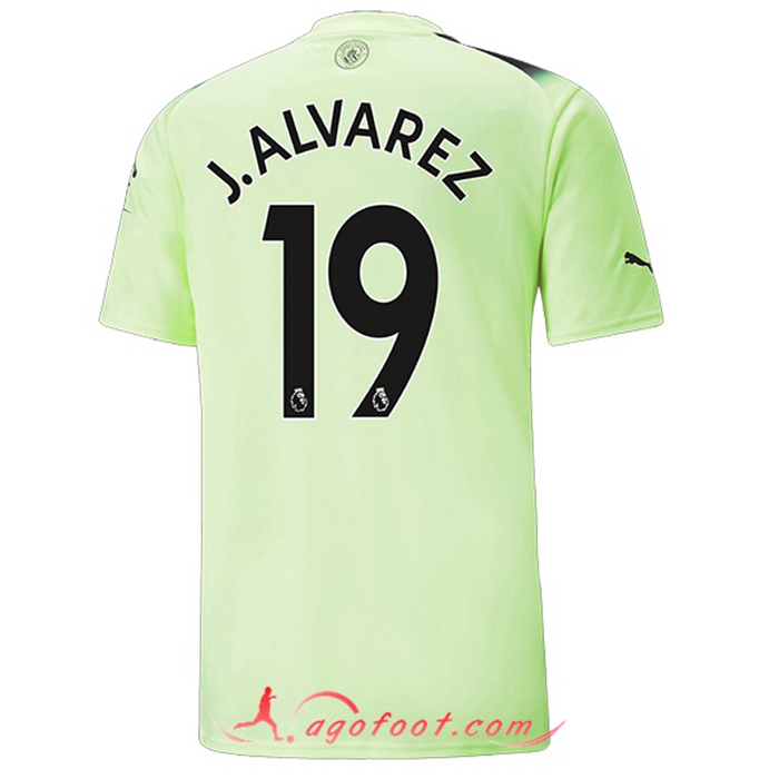 Maillot de Foot Manchester City (J.ALVAREZ #19) 2022/2023 Third