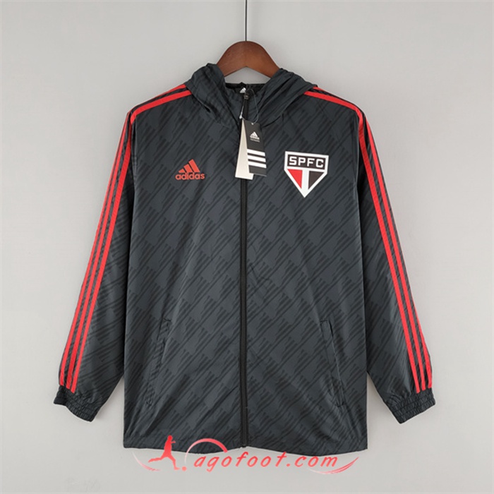 Coupe-Vent Sao Paulo FC Noir/Rouge 2022/2023