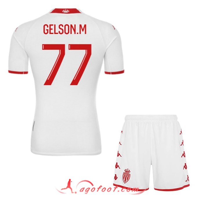 Maillot de Foot AS Monaco (GELSON.M #77) Enfant Domicile 2022/2023
