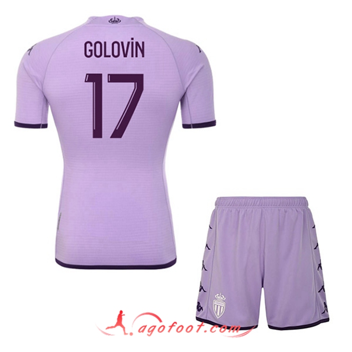 Maillot de Foot AS Monaco (GOLOVIN #17) Enfant Third 2022/2023