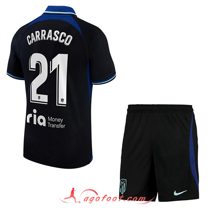 Maillot de Foot Atletico Madrid (CARRASCO #21) Enfant Exterieur 2022/2023