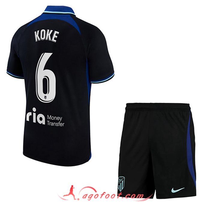 Maillot de Foot Atletico Madrid (KOKE #6) Enfant Exterieur 2022/2023