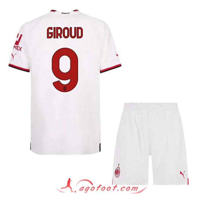 Maillot de Foot Milan AC (GIROUD #9) Enfant Exterieur 2022/2023