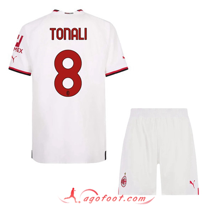 Maillot de Foot Milan AC (TONALI #8) Enfant Exterieur 2022/2023
