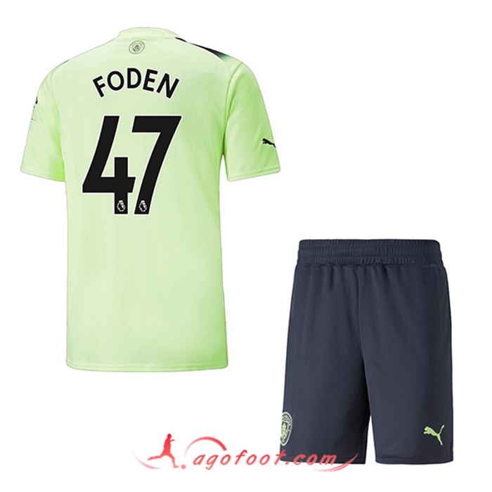 Maillot de Foot Manchester City (FODEN #47) Enfant Third 2022/2023