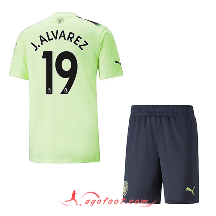 Maillot de Foot Manchester City (J.ALVAREZ #19) Enfant Third 2022/2023