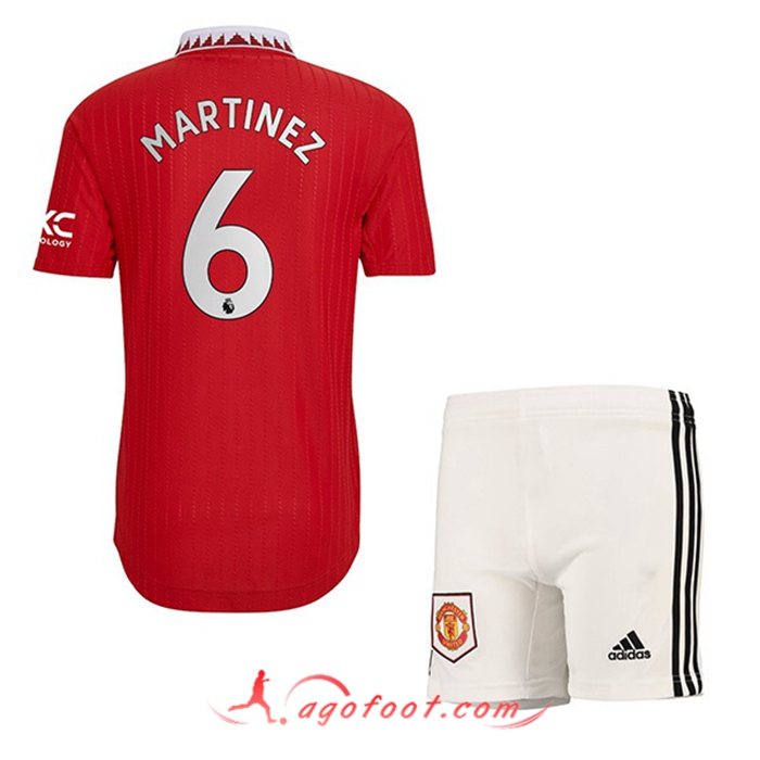 Maillot de Foot Manchester United (MARTÍNEZ #6) Enfant Domicile 2022/2023