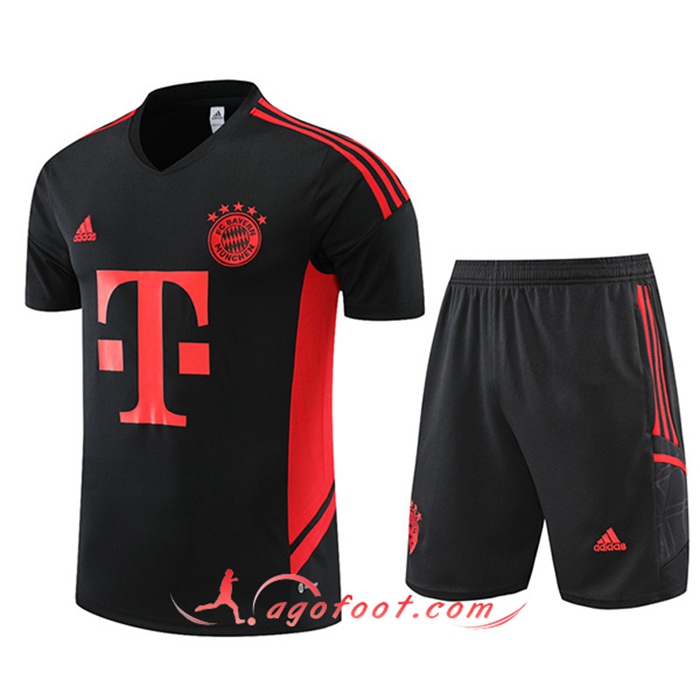 Ensemble Training T-Shirts + Shorts Bayern Munich Noir 2022/2023