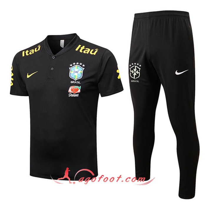 Ensemble Polo Foot Bresil Noir 2022/2023