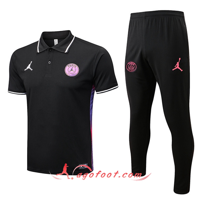Ensemble Polo Foot Jordan PSG Noir/Gris 2022/2023