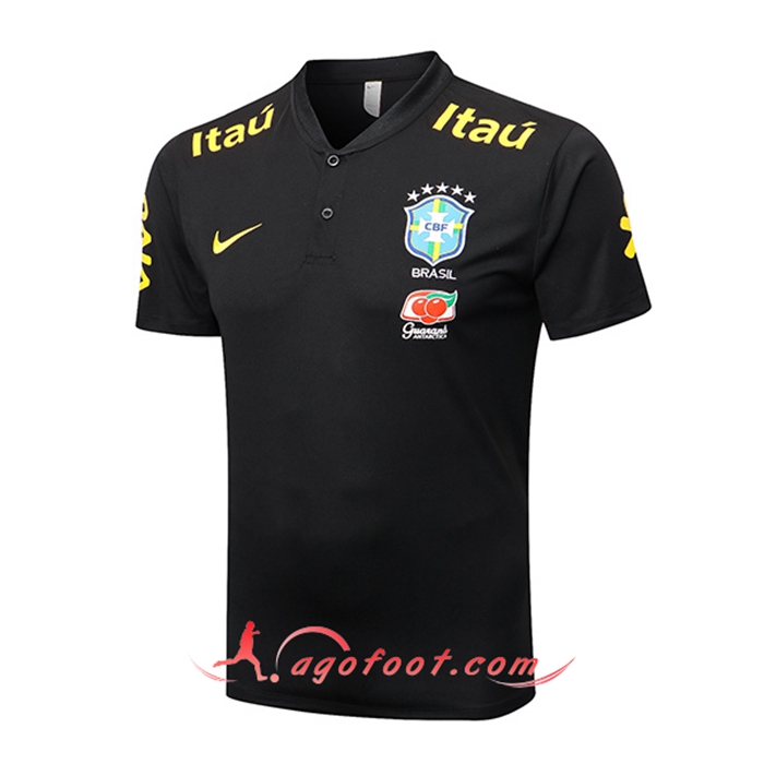 Polo Foot Bresil Noir 2022/2023