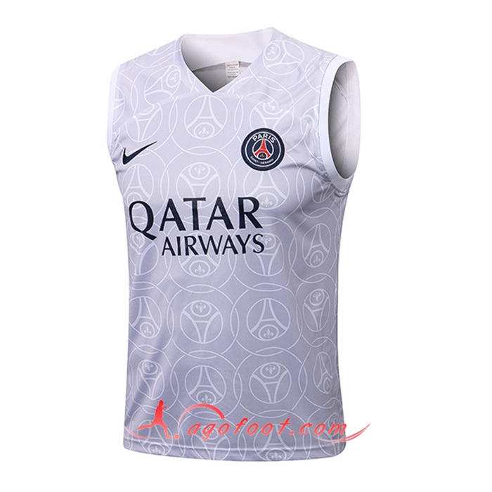 Training Debardeur PSG Blanc/Gris 2022/2023