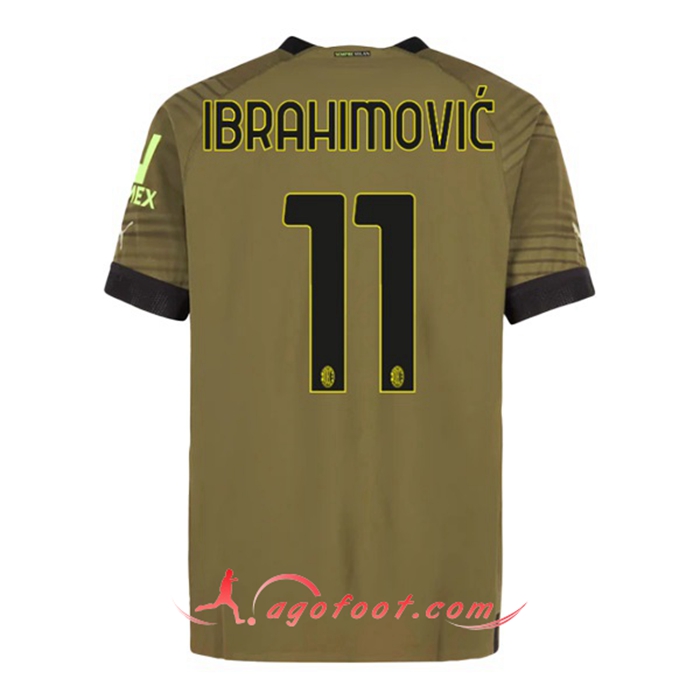Maillot de Foot Milan AC (IBRAHIMOVIĆ #11) 2022/2023 Third