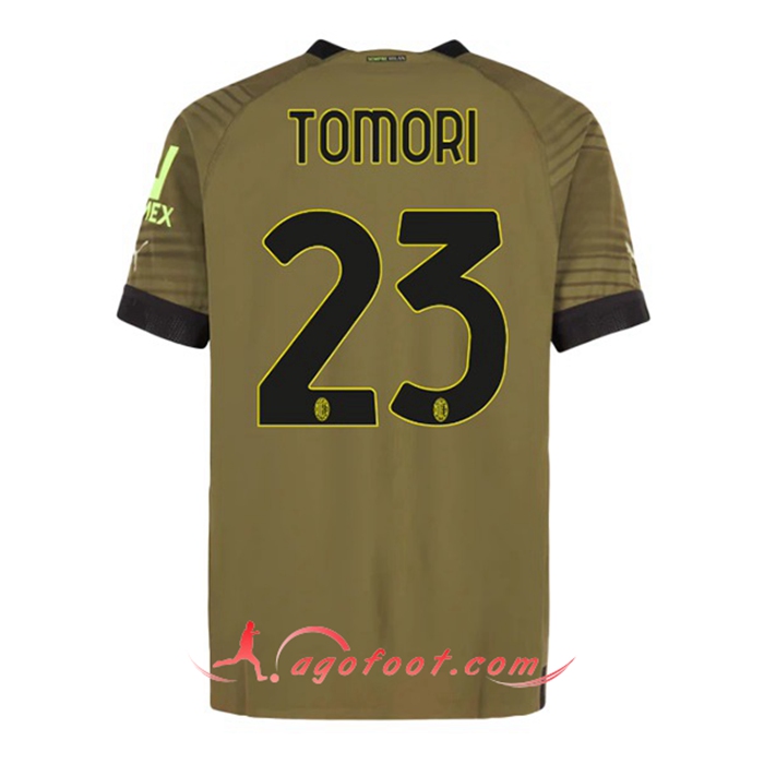 Maillot de Foot Milan AC (TOMORI #23) 2022/2023 Third
