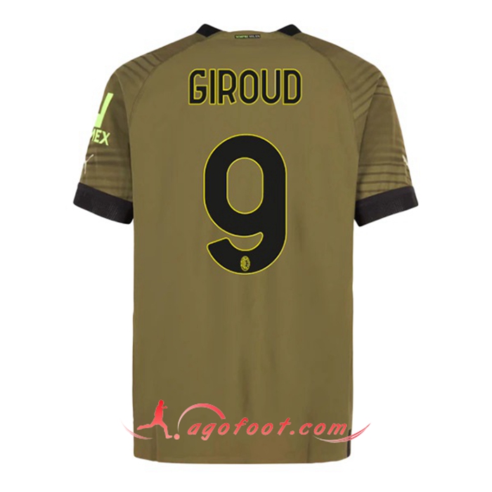 Maillot de Foot Milan AC (GIROUD #9) 2022/2023 Third