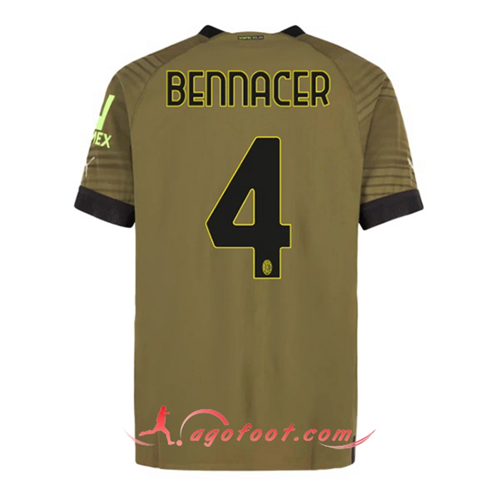 Maillot de Foot Milan AC (BENNACER #4) 2022/2023 Third