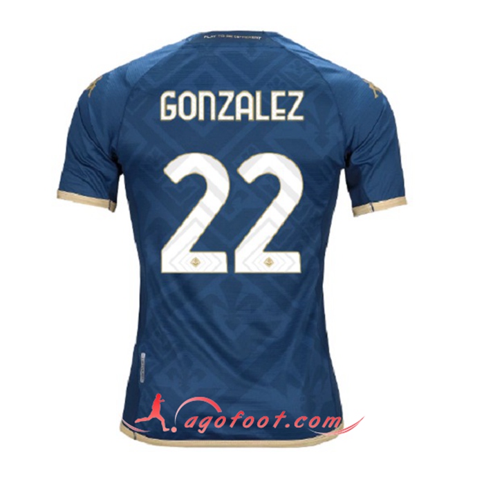 Maillot de Foot ACF Fiorentina (GONZALEZ #22) 2022/2023 Third