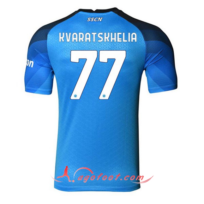 Maillot de Foot SSC Naples (KVARATSKHELIA #77) 2022/2023 Domicile