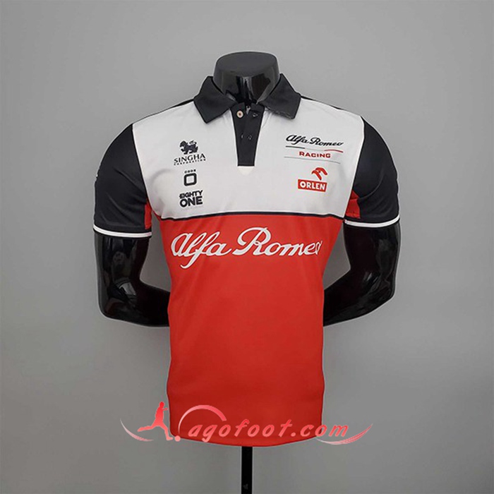 Polo F1 Alfa Romeo Team Blanc/Rouge 2022