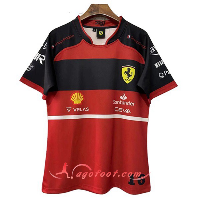 T-Shirt F1 Scuderia Ferrari Team Rouge 2022