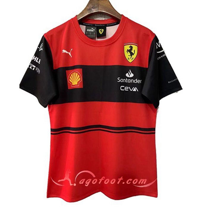T-Shirt F1 Scuderia Ferrari Team Rouge 2022