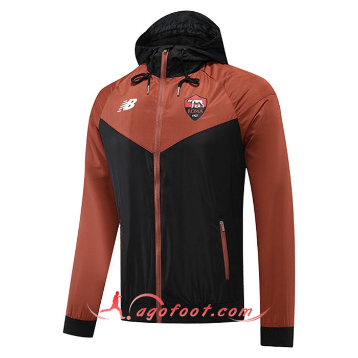 Coupe-Vent AS Rome Noir/Brune 2022/2023