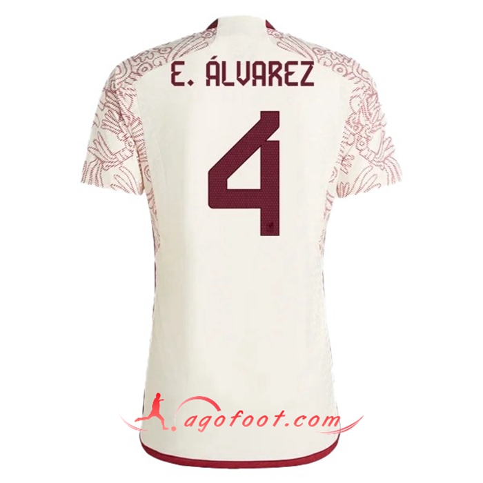 Maillot Equipe Foot Mexique (E. ÁLVAREZ #4) 2022/2023 Exterieur