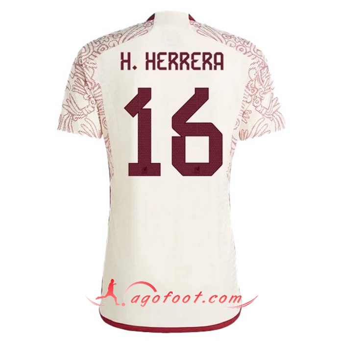 Maillot Equipe Foot Mexique (H. HERRERA #16) 2022/2023 Exterieur