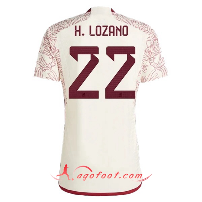 Maillot Equipe Foot Mexique (H. LOZANO #22) 2022/2023 Exterieur