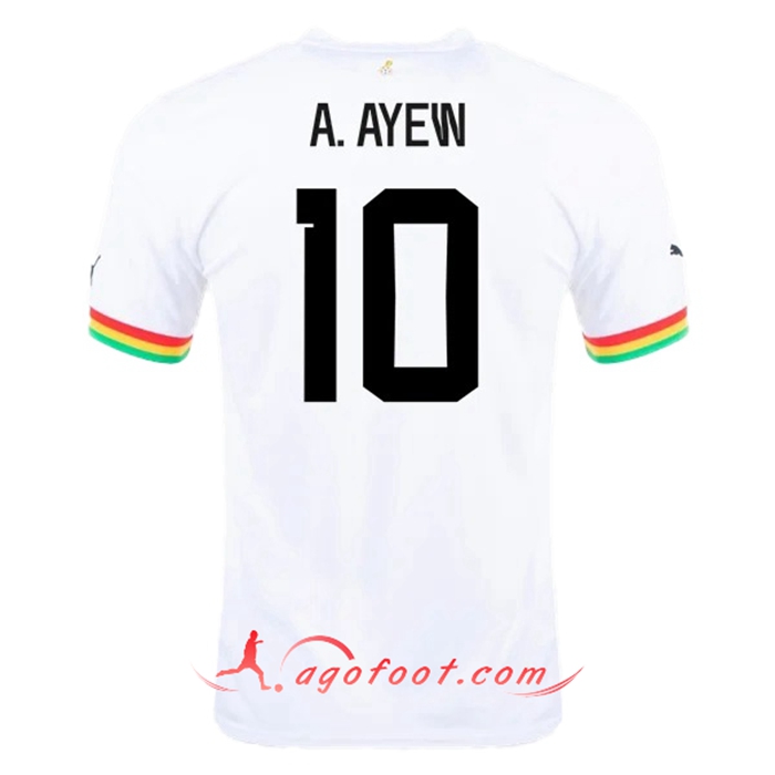 Maillot Equipe Foot Ghana (A.AYEW #10) 2022/2023 Domicile