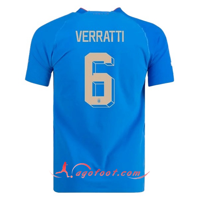 Maillot Equipe Foot Italie (VERRATTI #6) 2022/2023 Domicile