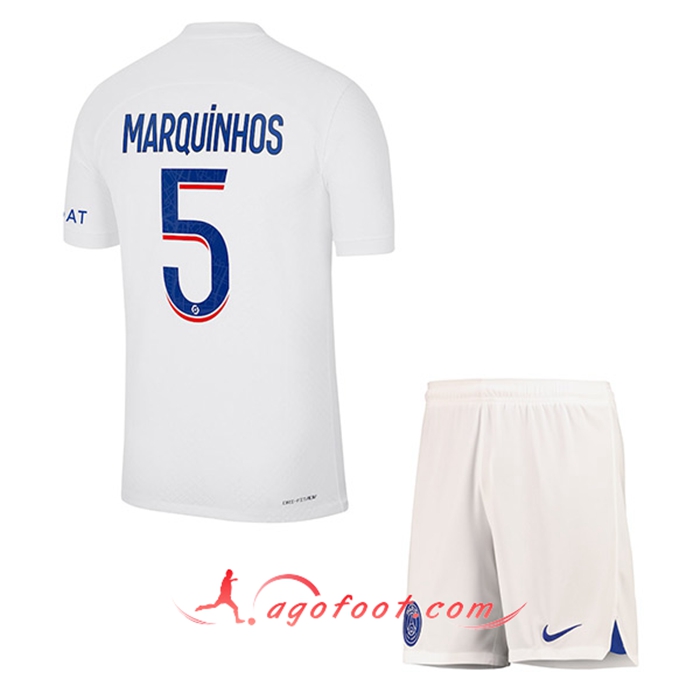 Maillot de Foot PSG (MARQUINHOS #5) Enfants Third 2022/2023