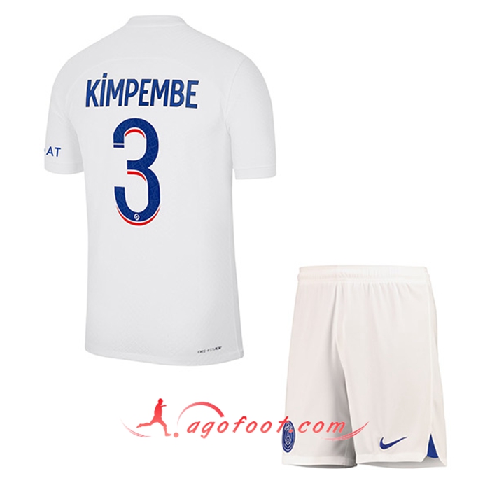 Maillot de Foot PSG (KIMPEMBE #3) Enfants Third 2022/2023