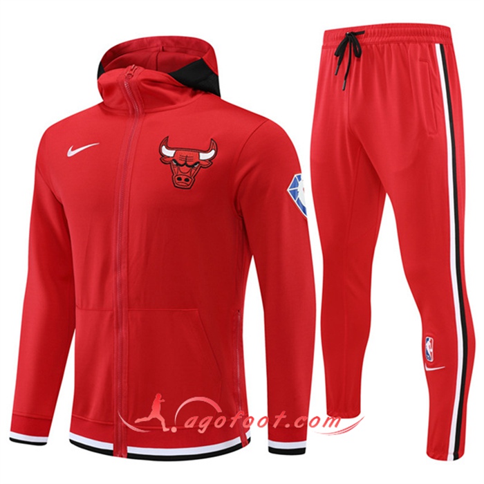 Ensemble Survetement de Foot Chicago Bulls Rouge 2022