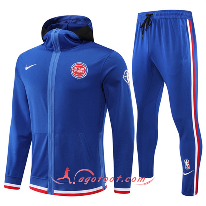 Ensemble Survetement de Foot Detroit Pistons Bleu 2022