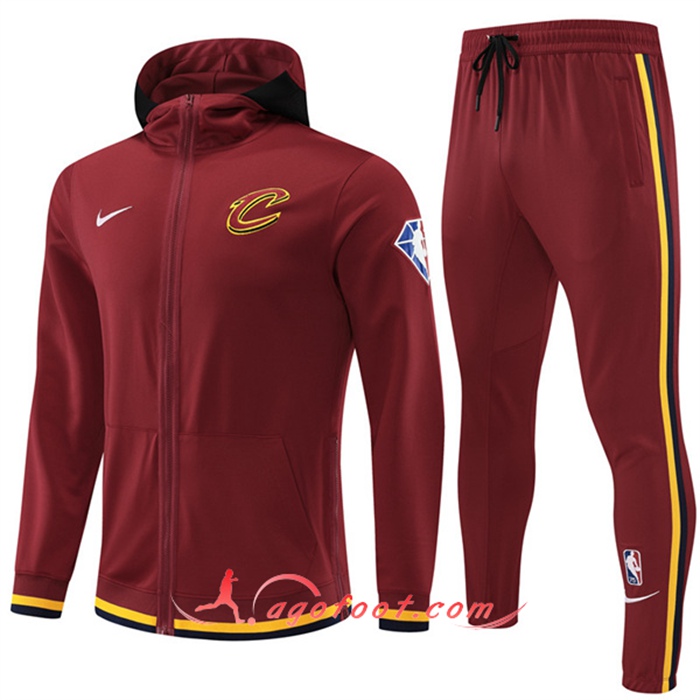 Ensemble Survetement de Foot Cleveland Cavaliers Brune 2022