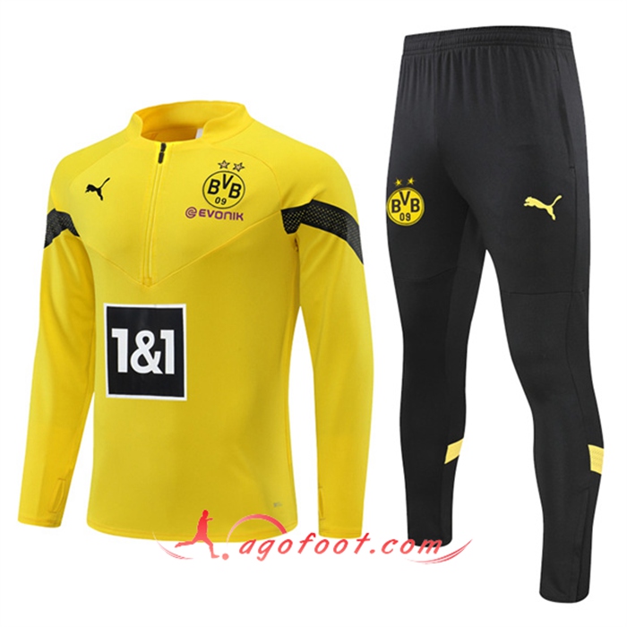 Ensemble Survetement de Foot Dortmund Jaune 2022/2023